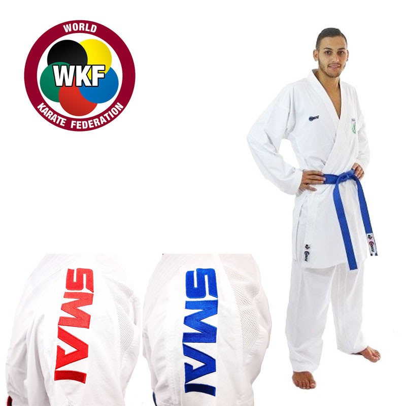 Karategi SMAI kumite Pro Fighter WKF Premiere League rosso blu