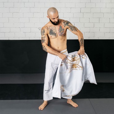 Brasilian Jujitsu cotone bianco Shaka