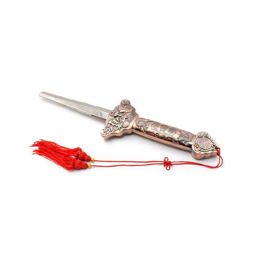 spada telescopica acciaio per Tai Chi lunghezza lama cm 70 lunghezza totale cm 90 peso gr 475 spada telescopica acciaio per Tai Chi lunghezza lama cm 70 lunghezza totale cm 90 peso gr 475