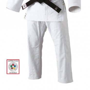 Pantaloni Judo Mizuno Yusho bianco IJF