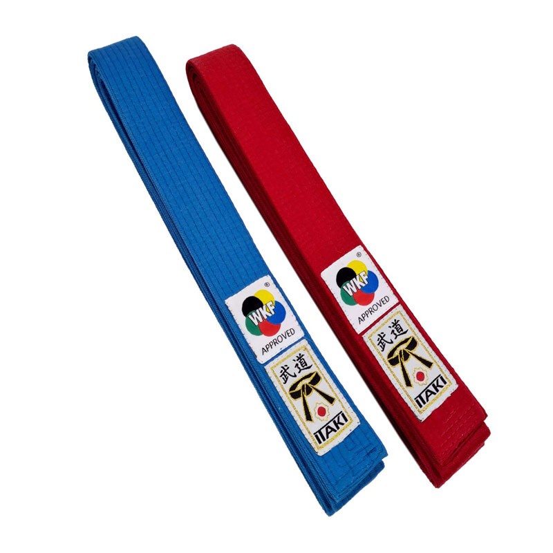 cintura karate Itaki omologata WKF rosso o blu