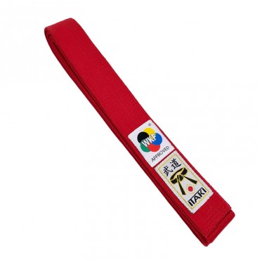 cintura Karate Itaki approvata WKF colore rosso