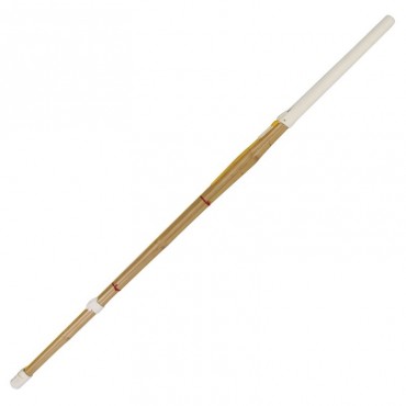 shinai in bambù con manico scamosciato e tsuba