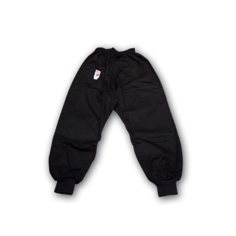 Pantaloni in cotone nero per kung fu elastico in vita e caviglia Pantaloni in cotone nero per kung fu elastico in vita e caviglia