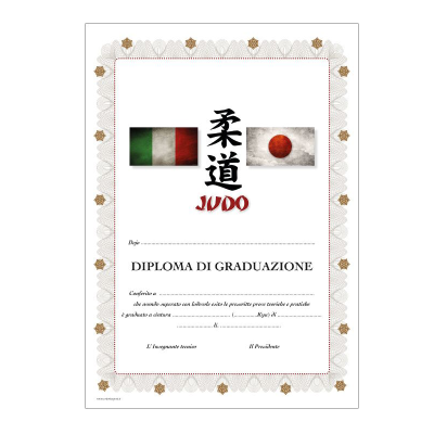 Diploma di graduazione Judo