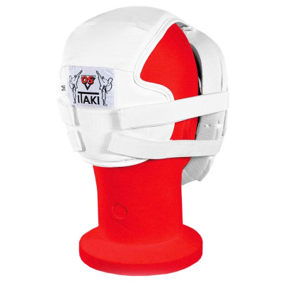 casco protezione viso in PU bianco e grata in policarbonato per gare karate kumite e protezione bambini